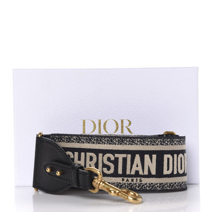 Christian Dior Canvas Embroidered Shoulder Strap Blue 5 of 5