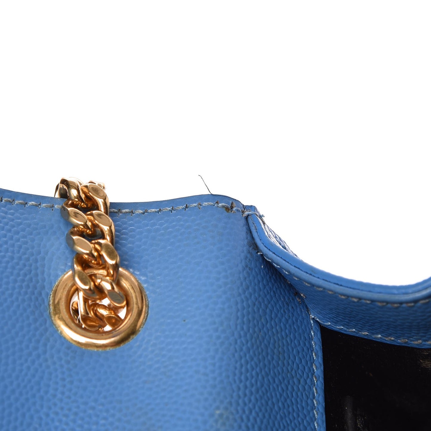 Grain De Poudre Small Classic Monogram Kate Satchel Blue Clair