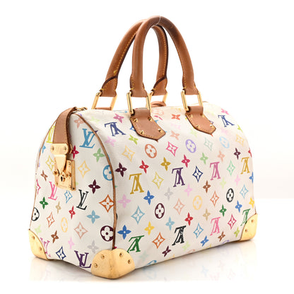 Louis Vuitton Monogram Multicolor Speedy 30 White 2 of 9