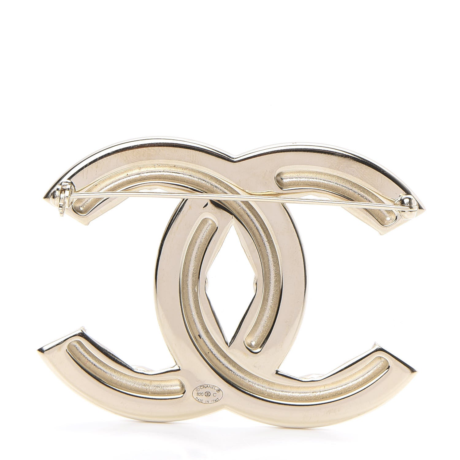 Chanel Baguette Crystal Quilted Vintage Allure CC Brooch Gold 3 of 5