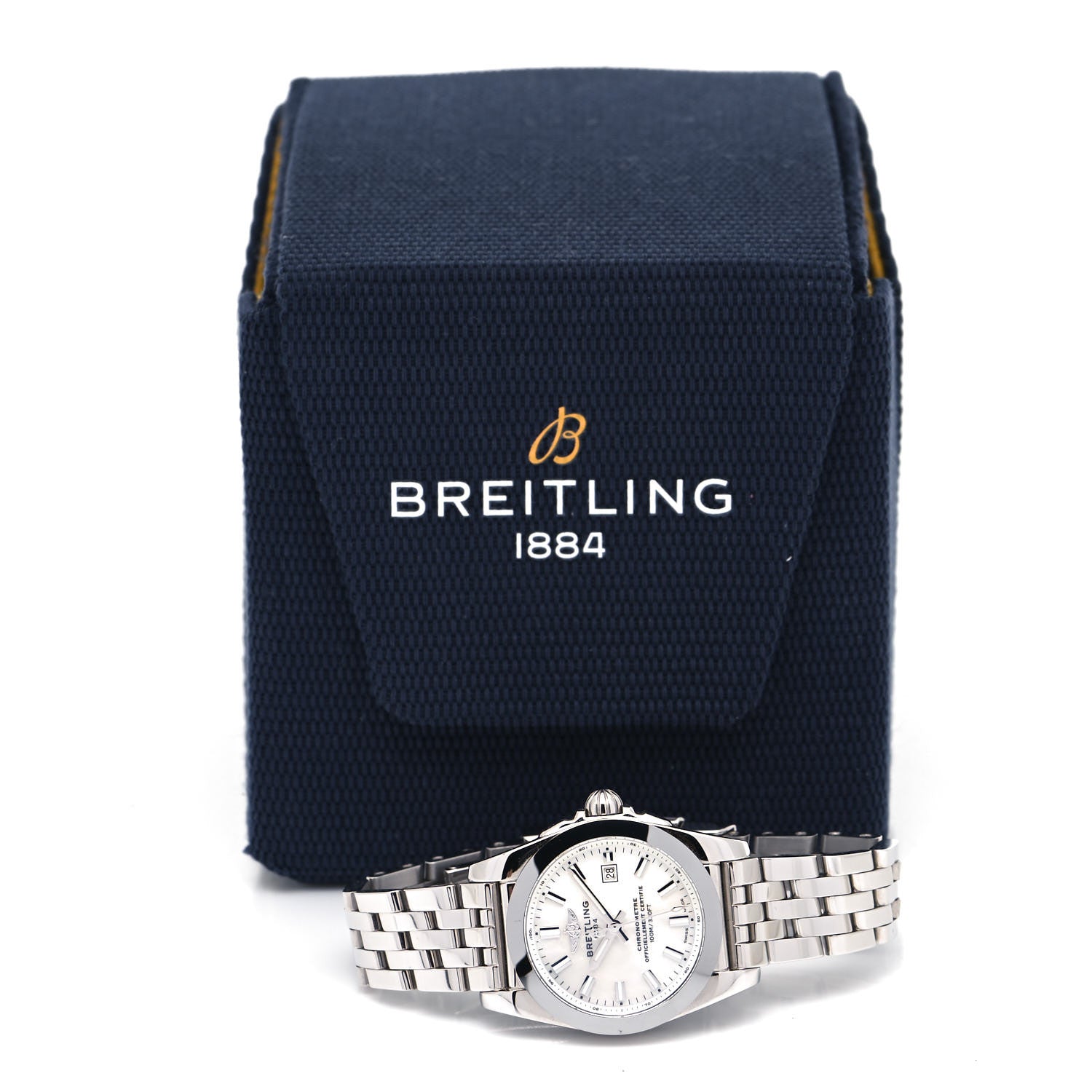 Breitling Stainless Steel Mother of Pearl 29mm Galactic Quartz Watch White W72848 5 of 5
