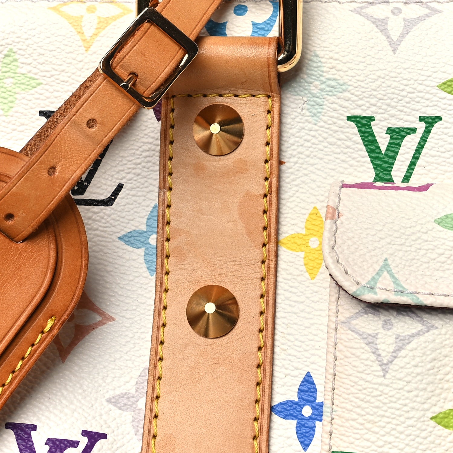 Louis Vuitton Monogram Multicolor Keepall 45 White 7 of 11