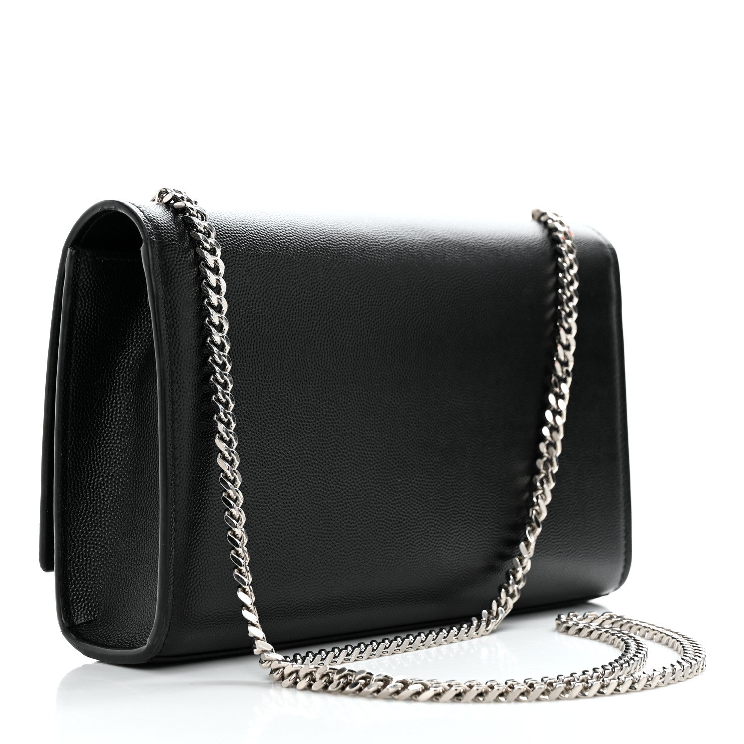 Saint Laurent Grain De Poudre Medium Classic Monogram Kate Satchel Black 3 of 14