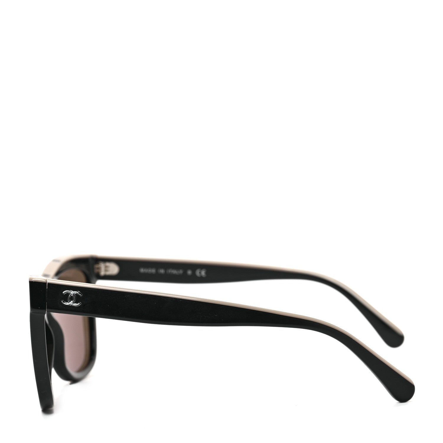 Chanel Acetate Logo Shield Sunglasses 5418 Black 3 of 6