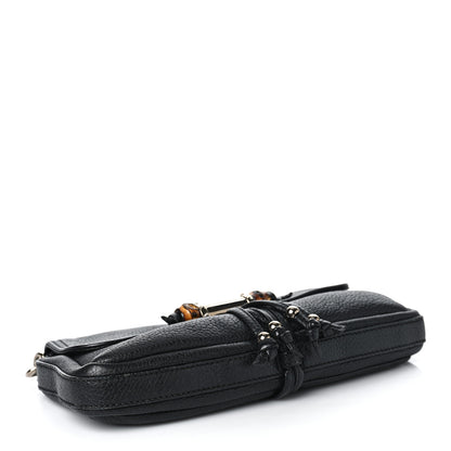 Gucci Calfskin Bamboo Croisette Evening Bag Black 4 of 10