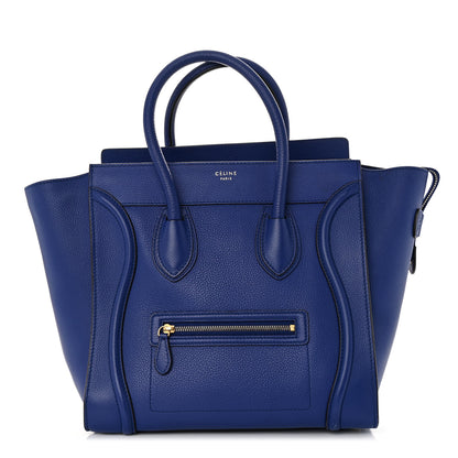 Celine Drummed Calfskin Mini Luggage Indigo 1 of 11