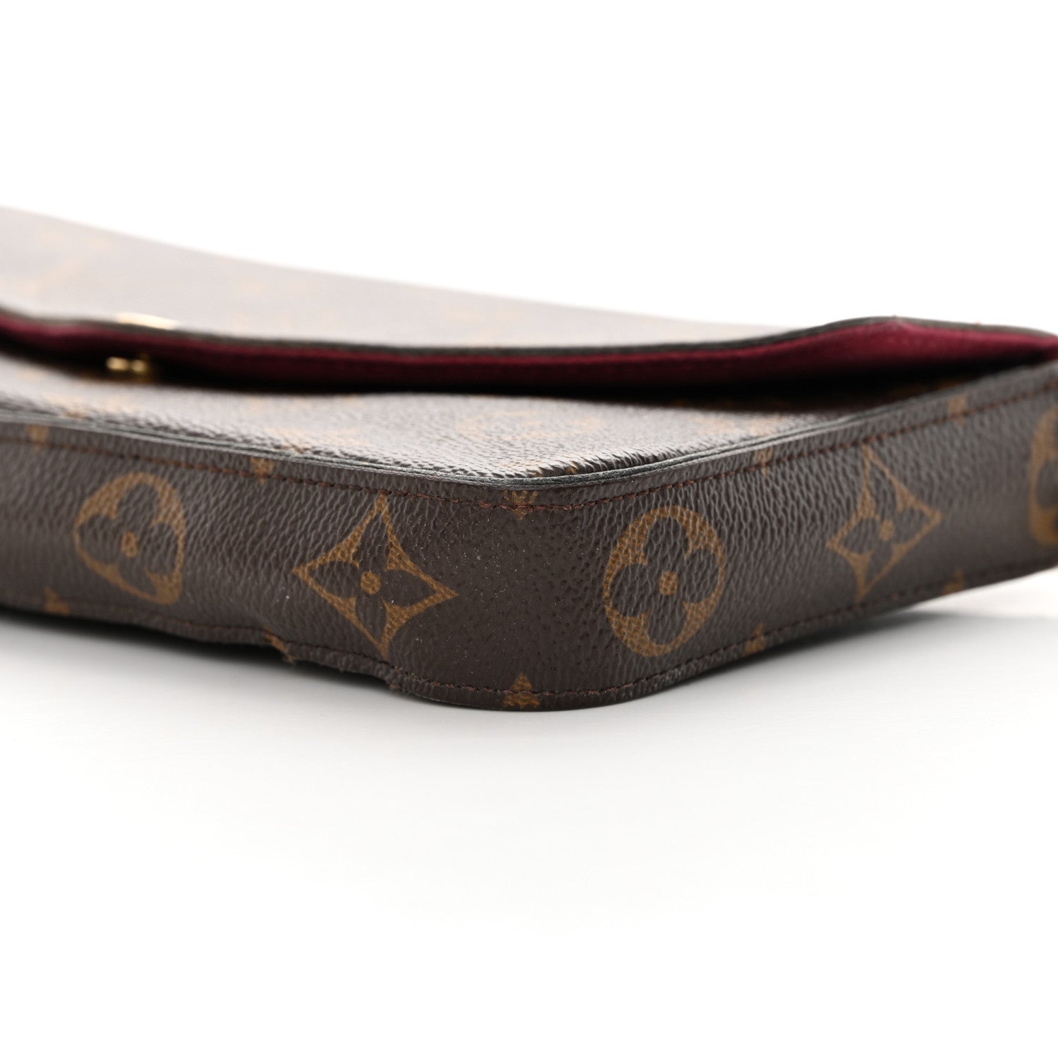 Louis Vuitton Monogram Pochette Felicie Chain Wallet Fuchsia 13 of 22