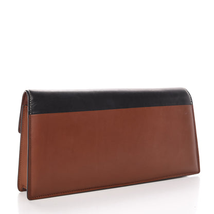 Celine Natural Calfskin Bicolor Clutch Havana Black 3 of 10