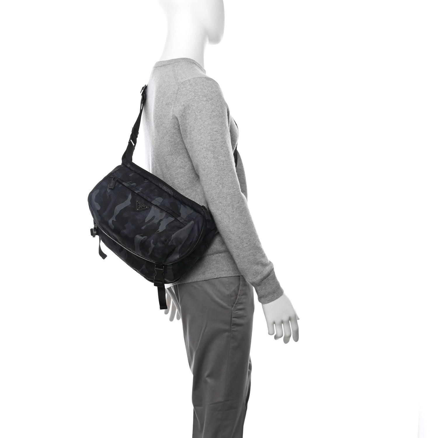 Prada Tessuto Nylon Camouflage Belt Bag Fumo 2 of 9