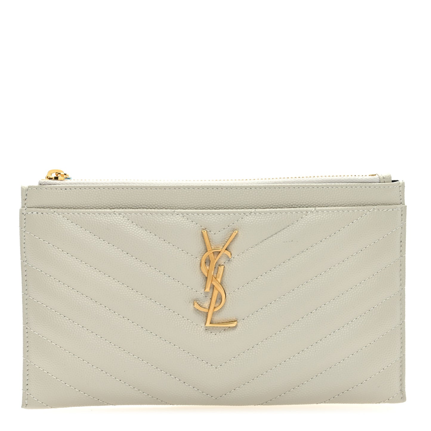 Grain De Poudre Chevron Monogram Bill Pouch Crema Soft