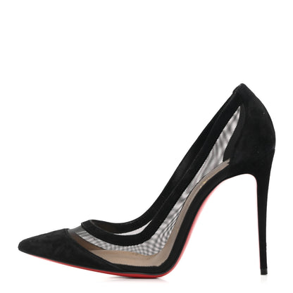 Christian Louboutin Veau Velours Rete Galativi 100 Pumps 37 Black 1 of 8