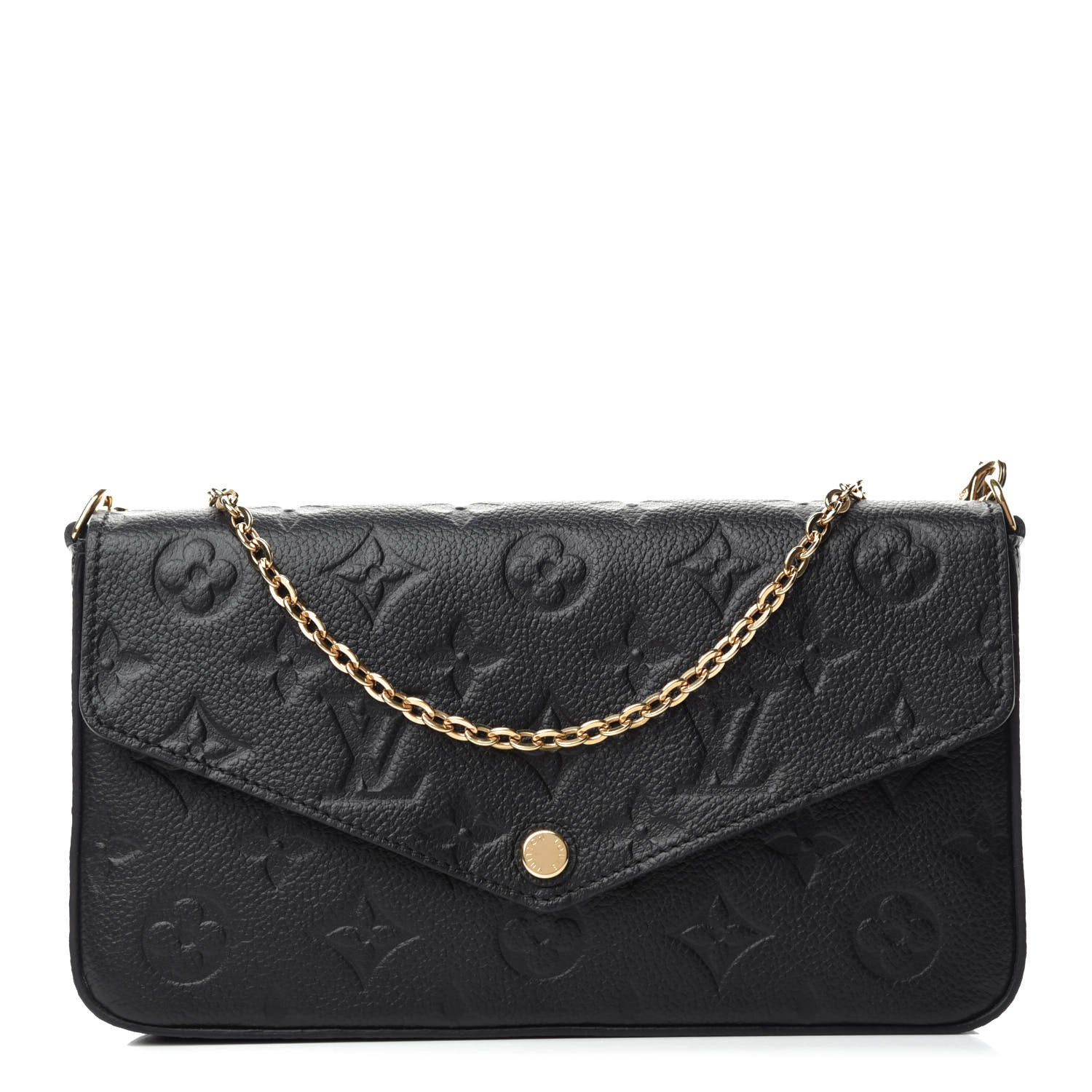 Louis Vuitton Empreinte Pochette Felicie Chain Wallet Black 1 of 11
