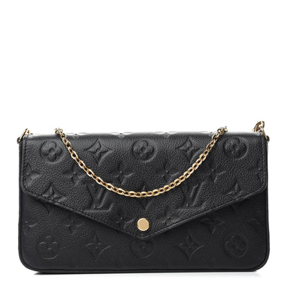 Louis Vuitton Empreinte Pochette Felicie Chain Wallet Black 1 of 11