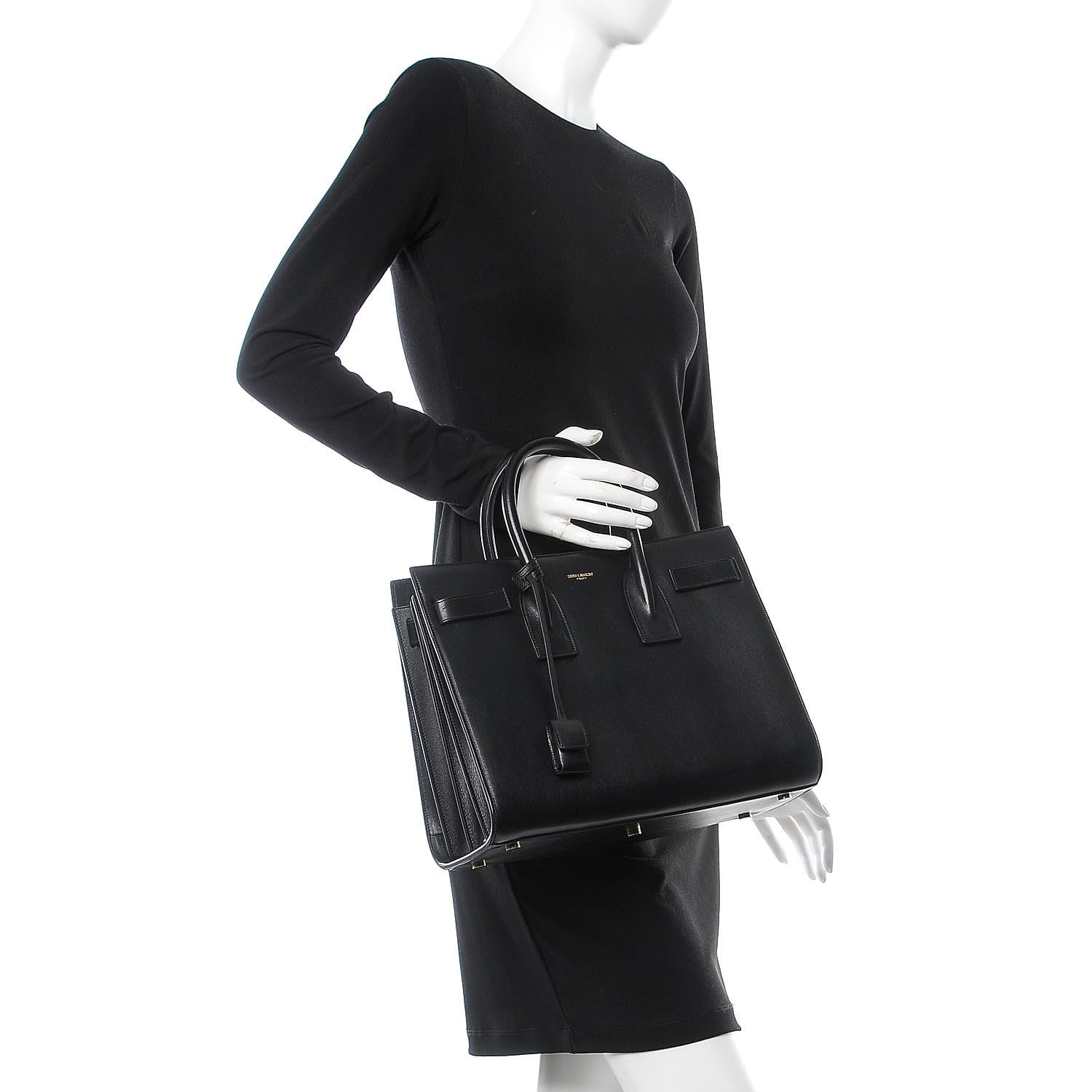 Saint Laurent Calfskin Small Sac De Jour Black 3 of 9