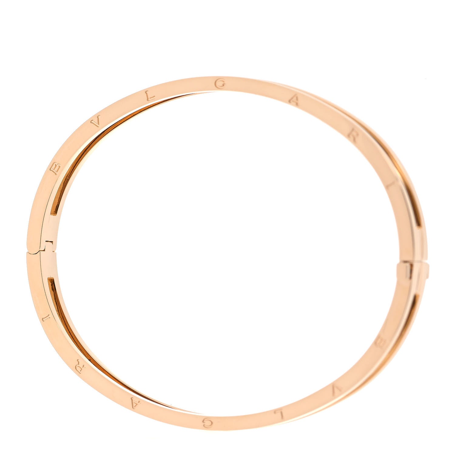 Bulgari 18K Yellow Gold Narrow B.Zero1 Bangle Bracelet M 5 of 7
