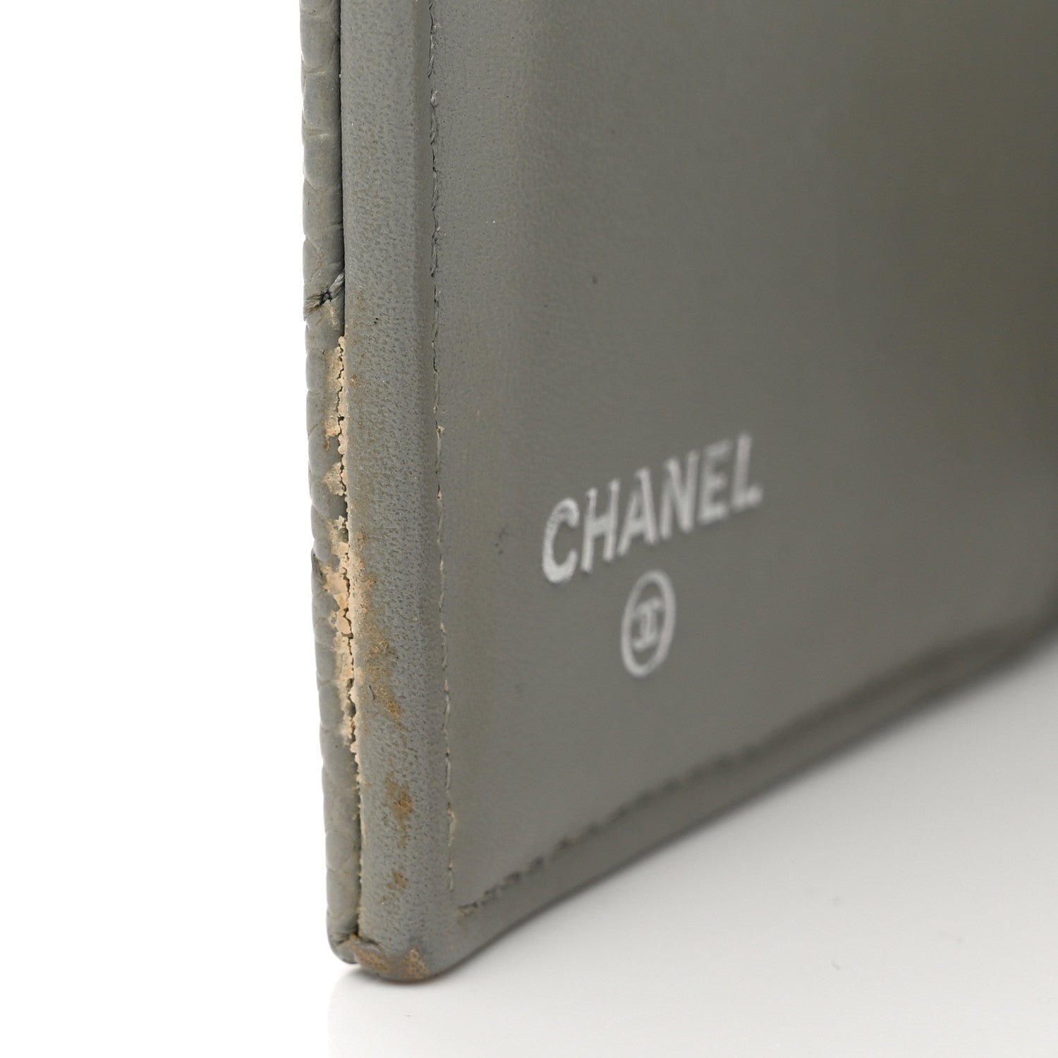 Chanel Caviar Quilted Large Flap Wallet Grey 9 of 10