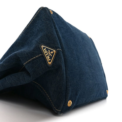 Prada Denim Canapa Logo Tote Avio 8 of 9