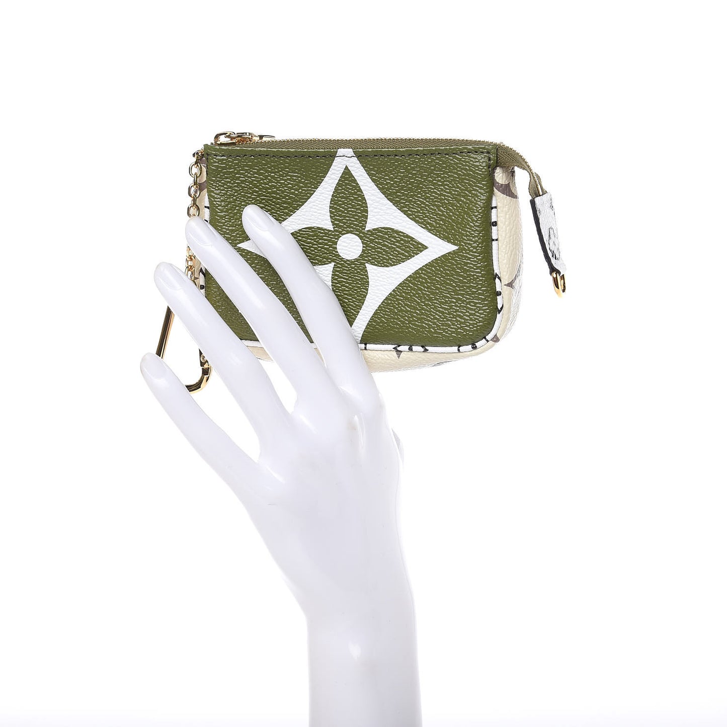 Monogram Giant Micro Pochette Accessories Kaki White