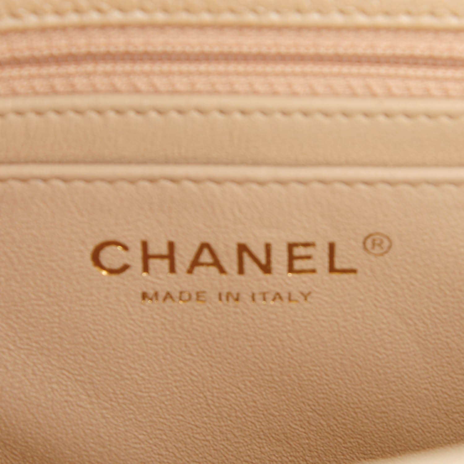 Chanel Pearly Caviar Quilted Mini Rectangular Flap Beige 7 of 8