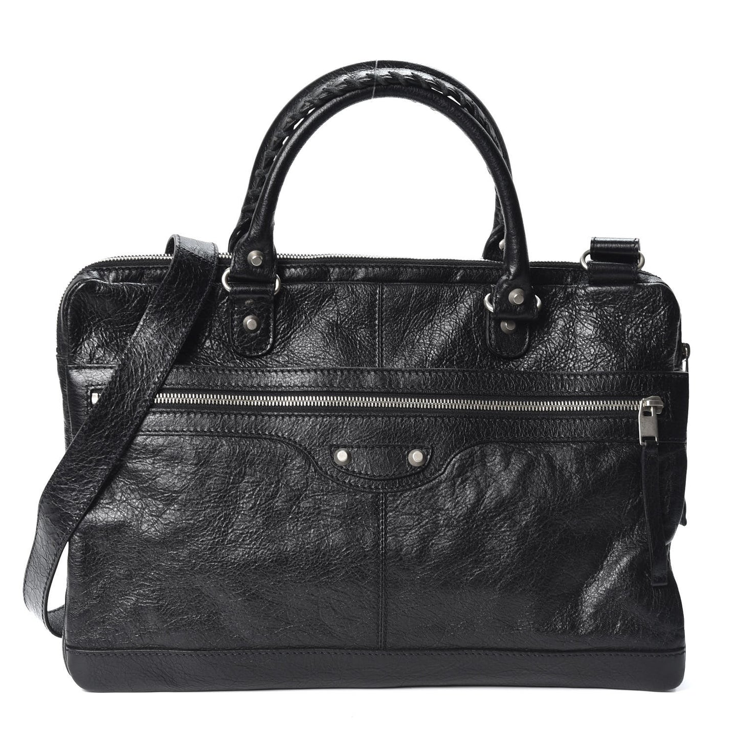 Agneau Briefcase Black