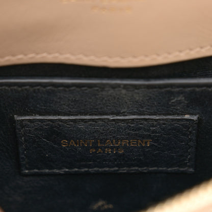 Saint Laurent Calfskin Y Quilted Monogram Small Loulou Chain Satchel Dark Beige 7 of 12