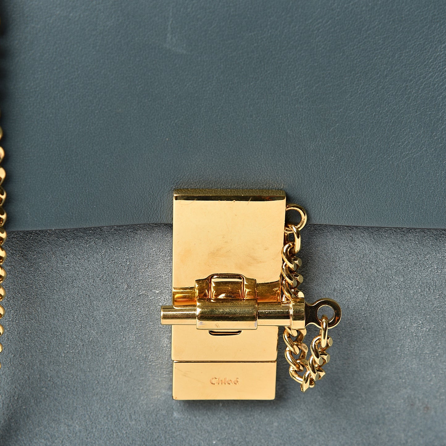 Suede Smooth Calfskin Mini Drew Shoulder Bag Cloudy Blue
