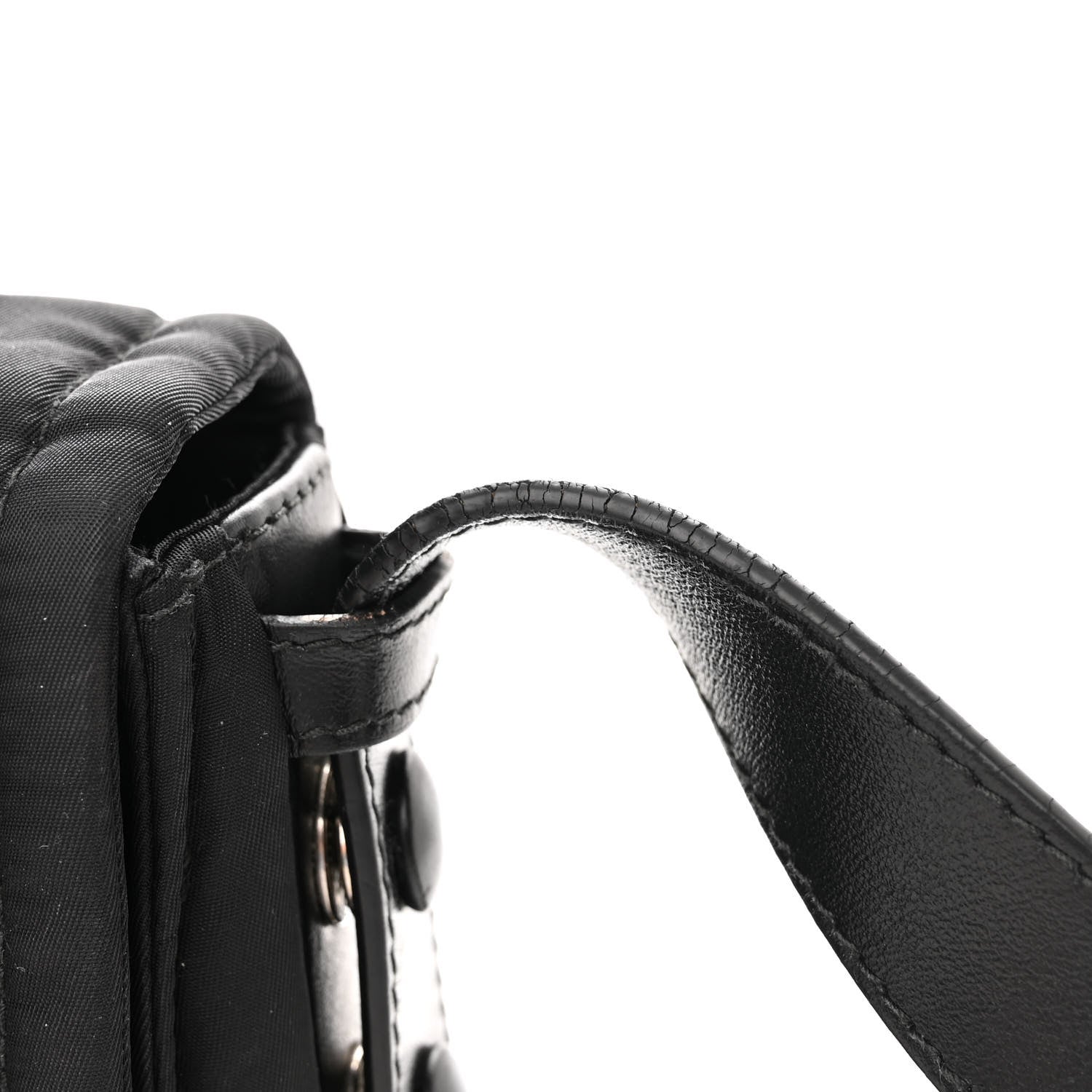 Prada Re-Nylon Vitello Padded Small Flap Shoulder Bag Black 14 of 16