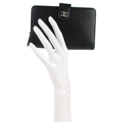 Chanel Caviar Sevruga L Zip Pocket Wallet Black 2 of 8