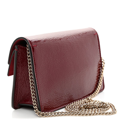 Gucci Crinkled Patent Mini Dionysus Shoulder Bag Rosso Ancora Red 3 of 10