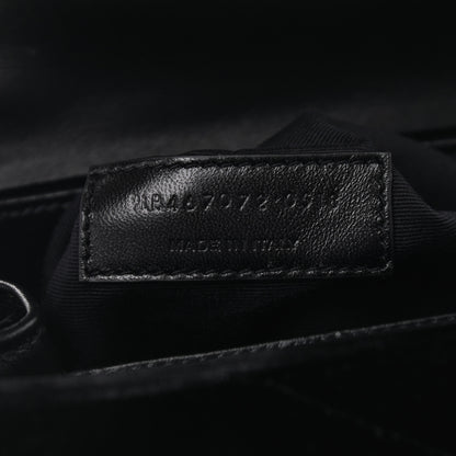 Saint Laurent Velvet Y Quilted Monogram Toy Loulou Chain Satchel French Black 7 of 11