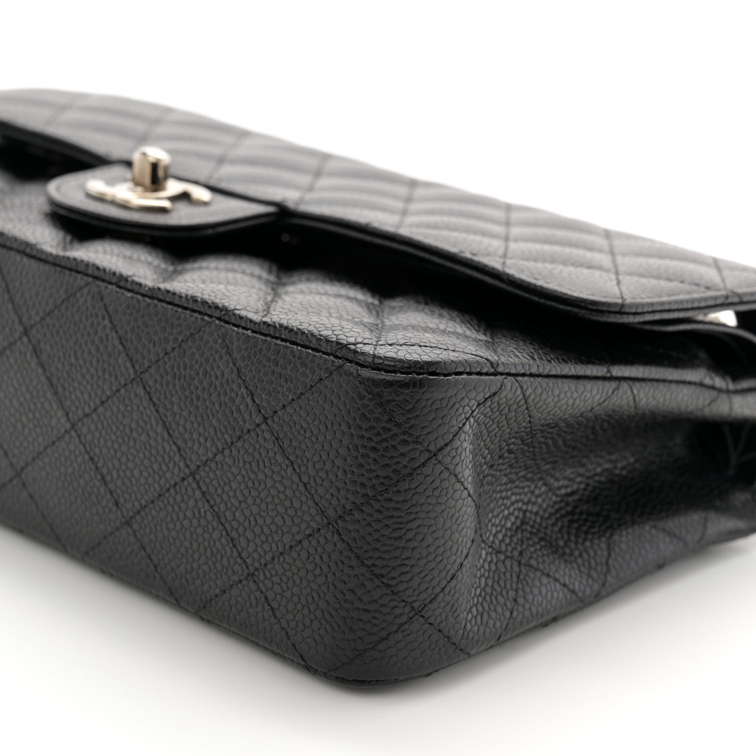 Chanel Caviar Quilted Medium Double Flap Black 10 of 12