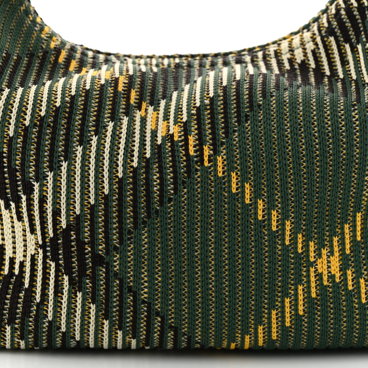 Canvas Knitted Check Mini Peg Duffle Bag Ivy