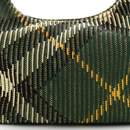Burberry Canvas Knitted Check Mini Peg Duffle Bag Ivy 7 of 9