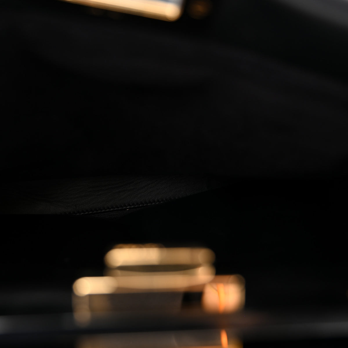 Fendi Mink Velvet Vitello Seta Inlaid Medium Peekaboo Iconic Satchel Tobacco Moro Black 5 of 13