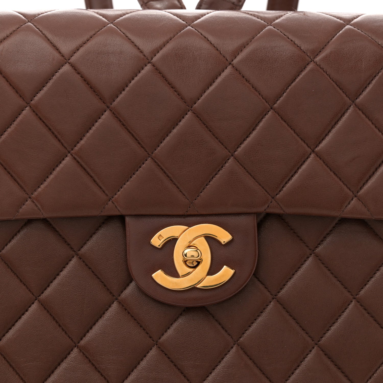 Chanel Lambskin Quilted Backpack Brown 8 of 10