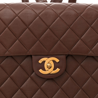 Chanel Lambskin Quilted Backpack Brown 8 of 10