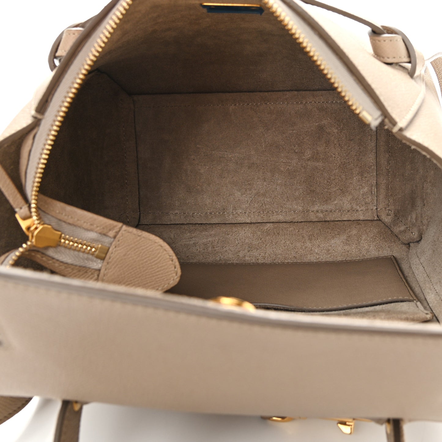 Grained Calfskin Micro Belt Bag Light Taupe