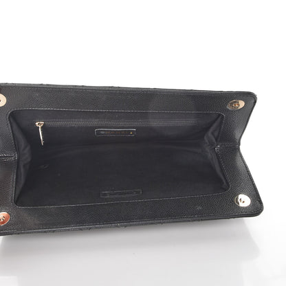 Chanel Caviar Quilted CC Large Clutch Black 5 of 8
