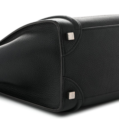 Celine Drummed Calfskin Micro Luggage Black 9 of 10