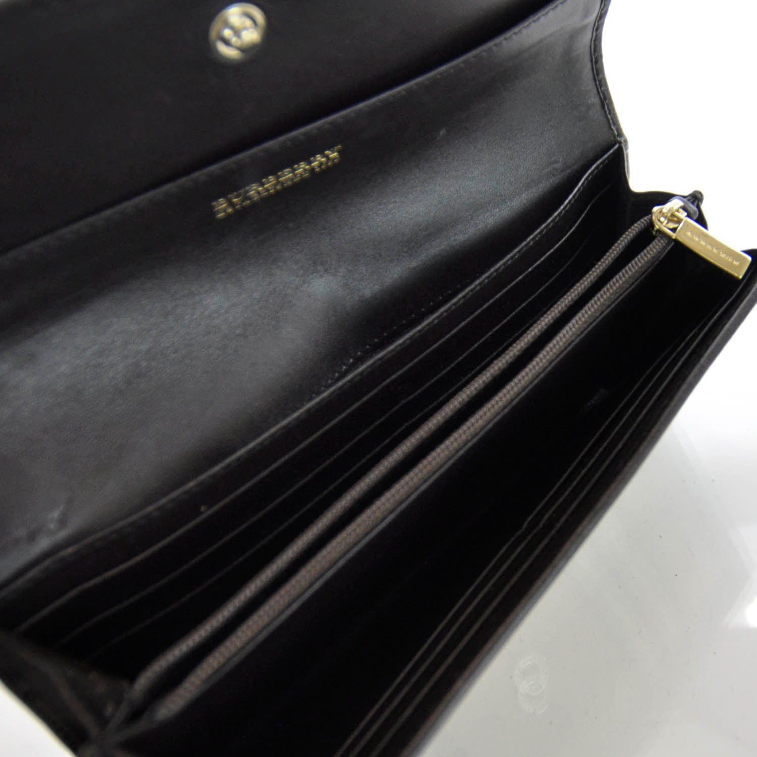 Burberry Haymarket Check Continental Wallet Black 4 of 6