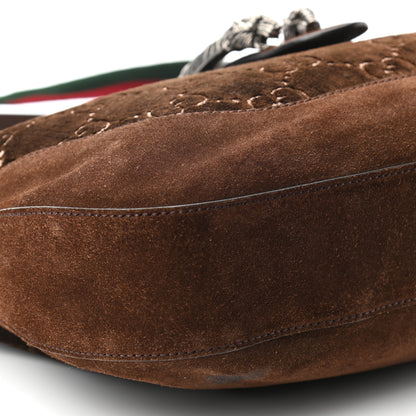 Gucci Velvet GG Monogram Web Medium Dionysus Hobo Brown 8 of 12