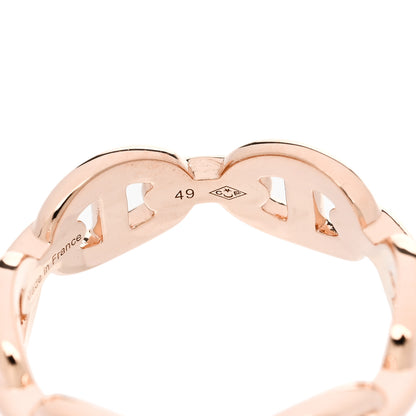 Hermes 18K Rose Gold PM Chaine D'Ancre Enchainee Ring 49 5 5 of 9