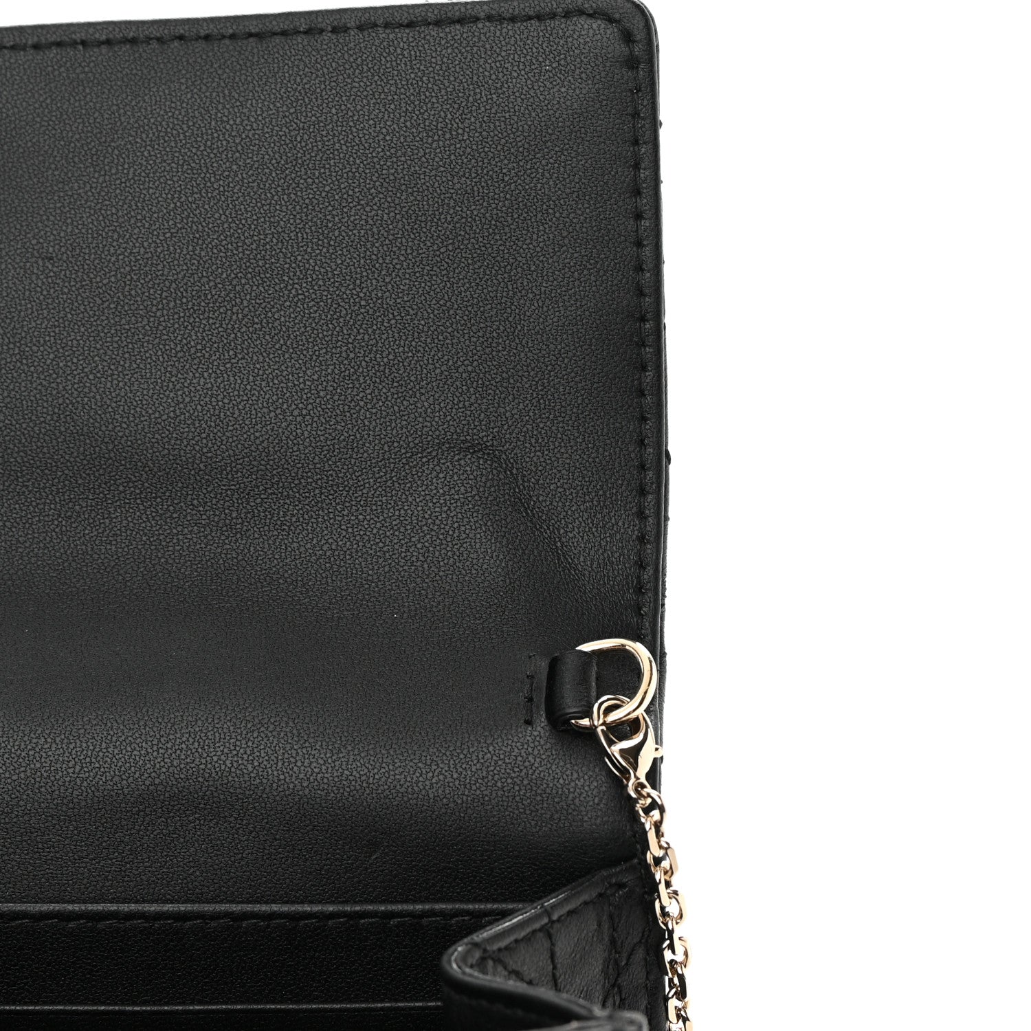 Christian Dior Lambskin Cannage Miss Dior Chain Pouch Black 12 of 14