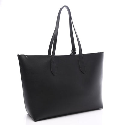 Burberry Grainy Calfskin Haymarket Colours Check Medium Zip Tote Black 2 of 12