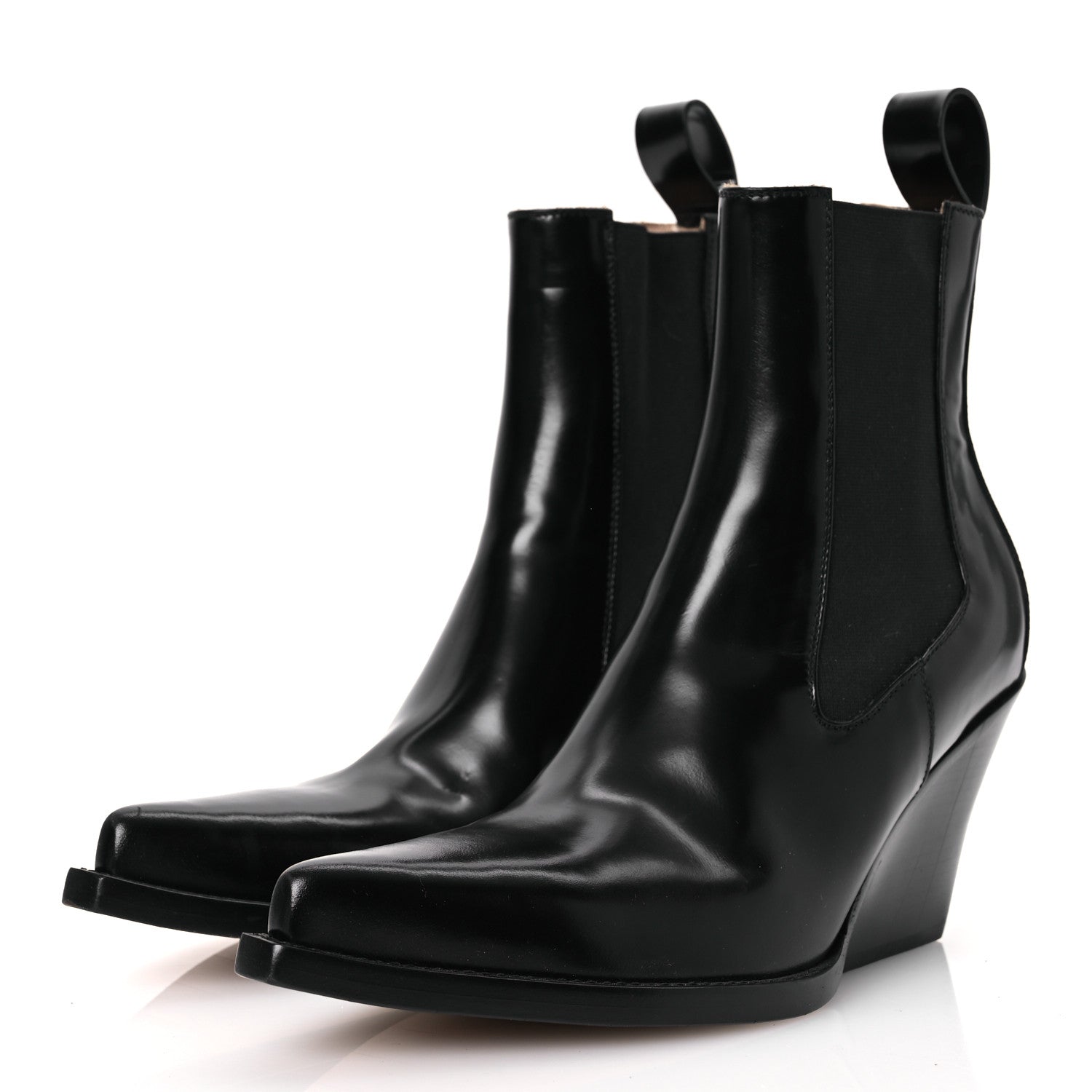 Bottega Veneta Calfskin Lean Boots 37.5 Black 4 of 13