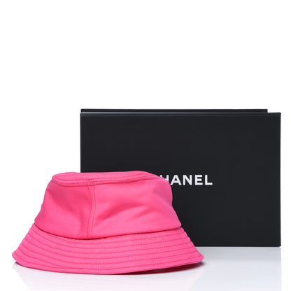 Chanel Canvas CC Bucket Hat S Fuchsia Orange 6 of 6
