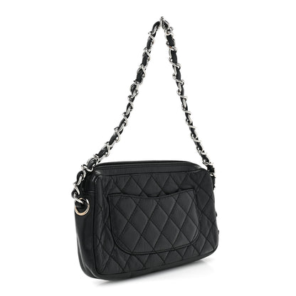 Chanel Aged Calfskin Quilted Cambon Pochette Black 3 of 11