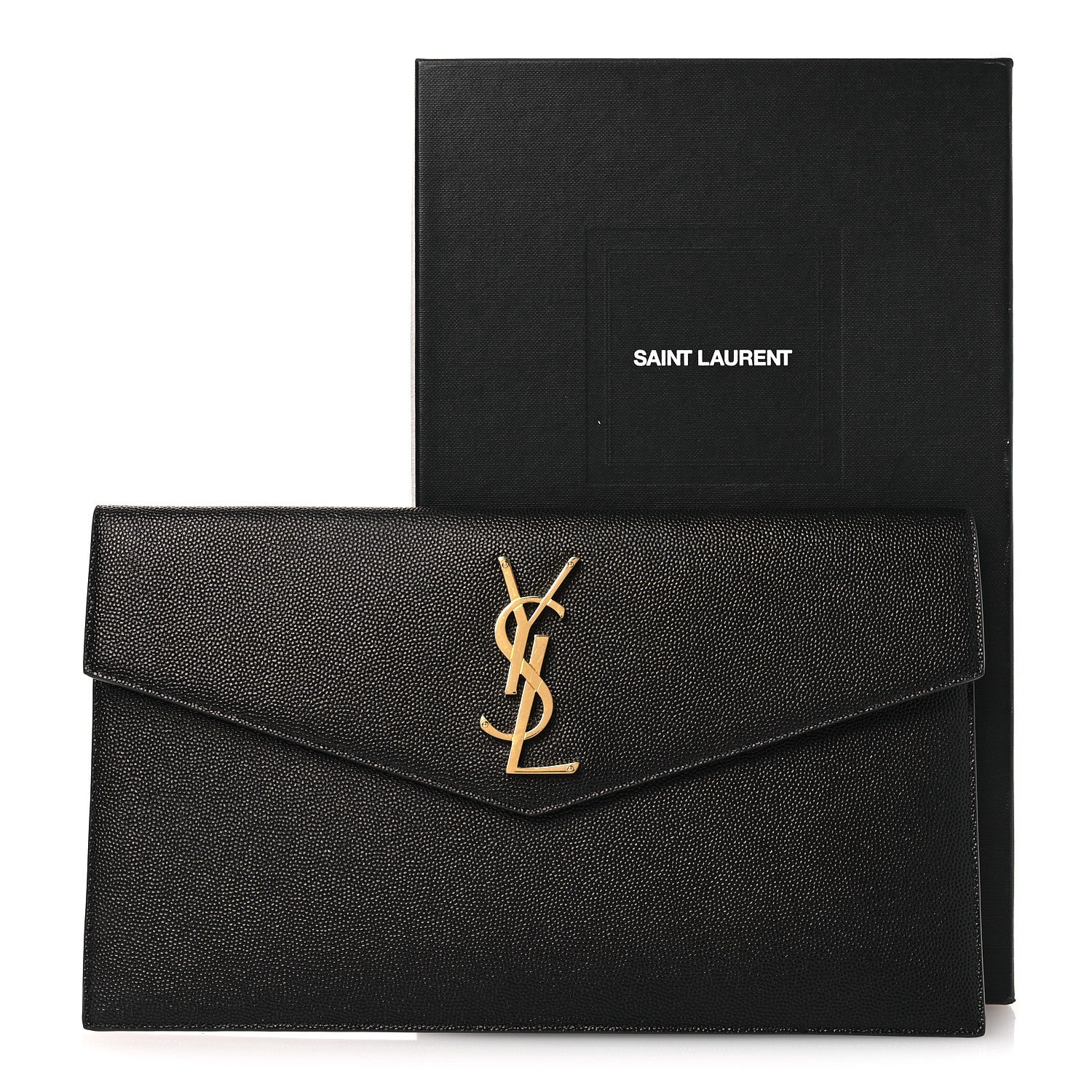 Saint Laurent Grain De Poudre Uptown Pouch Black 10 of 10