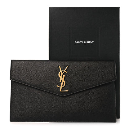 Saint Laurent Grain De Poudre Uptown Pouch Black 10 of 10
