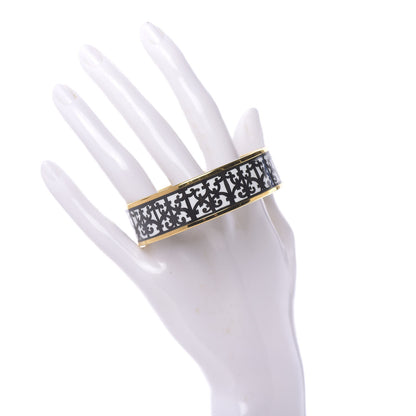 Hermes Enamel Printed Wide Balcons du Guadalquivir Bracelet 65 Black 2 of 6